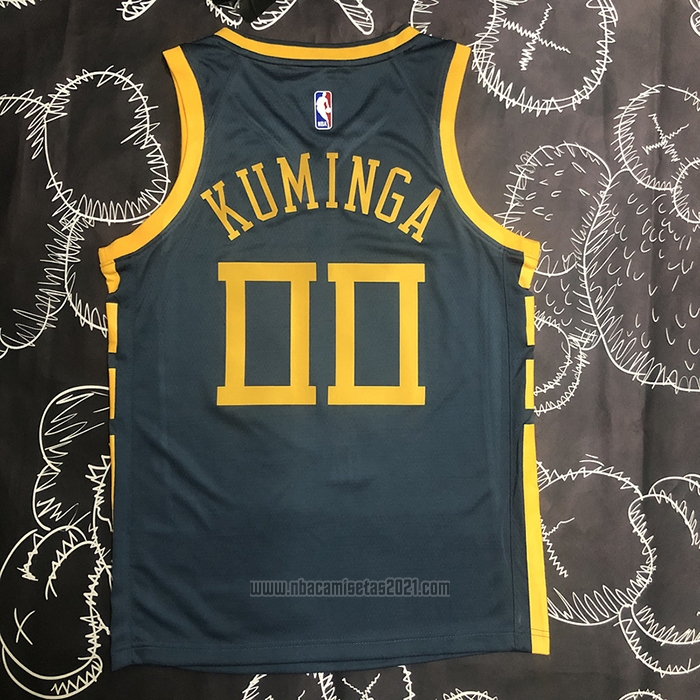 Camiseta Golden State Warriors Jonathan Kuminga #00 Ciudad 2018-19 Azul